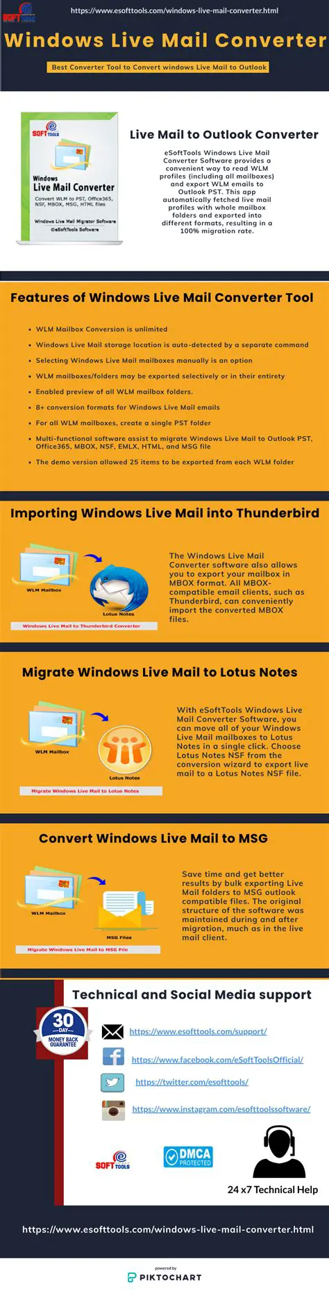 Key Features of SoftLay Windows Live Mail Converter