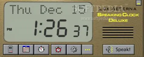 Key Features of Speaking Clock Deluxe