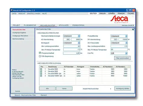 Key Features of StecaGrid Configurator