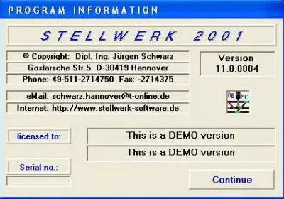 Key Features of STELLWERK 2001