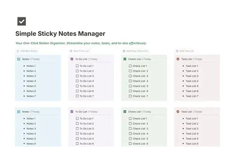 Key Features of Sticky Notes Manager