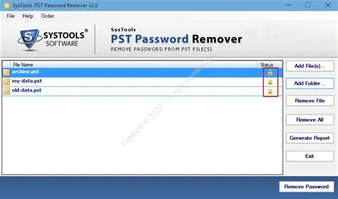 Key Features of SysTools PST Password Remover