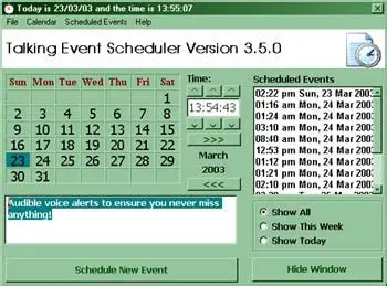 Key Features of Talking Event Scheduler