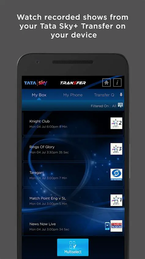 Key Features of Tata Sky Mobile