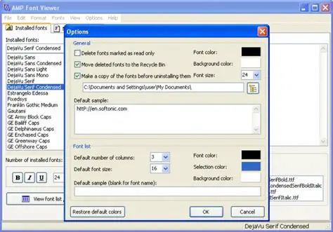Key Features of the AMP Font Viewer