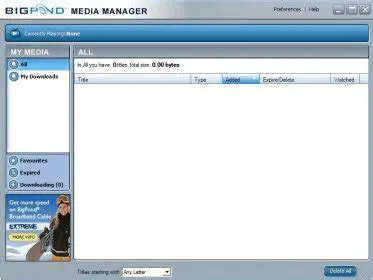 Key Features of the BigPond Media Manager