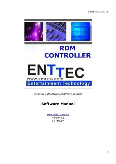 Key Features of the ENTTEC RDM Controller