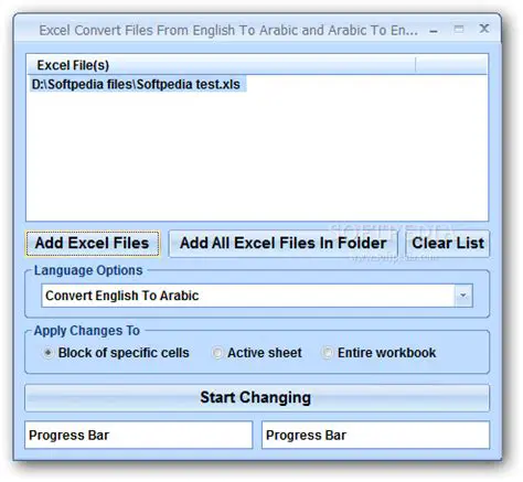 Key Features of the Excel Convert Files From English To Arabic and Arabic To English Software