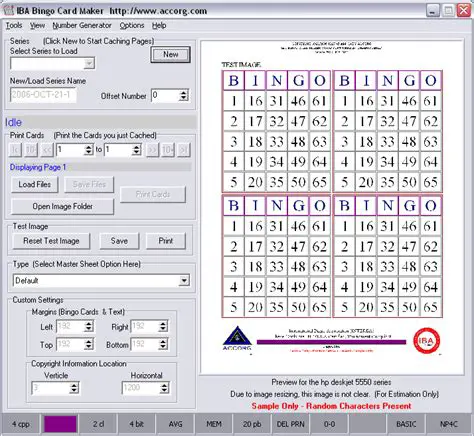 Key Features of the IBA Bingo Card Maker