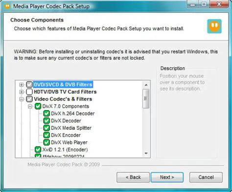 Key Features of the Media Player Codec Pack