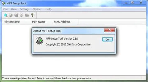 Key Features of the OKI MFP Setup Tool