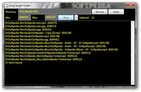 Key Features of the Song Length Finder