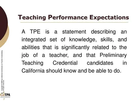 Key Features of the Teaching Performance Record