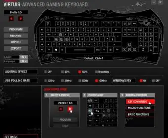 Key Features of the VIRTUIS ADVANCED Gaming Keyboard Driver