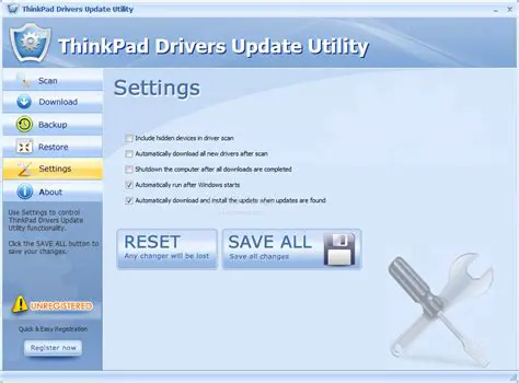 Key Features of ThinkPad Drivers Update Utility
