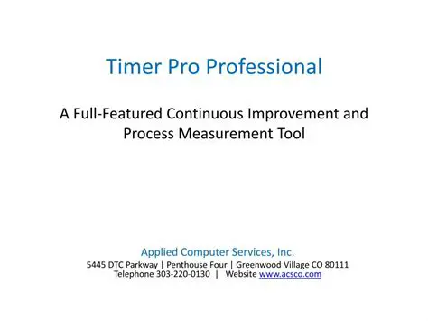 Key Features of Timer Pro Professional