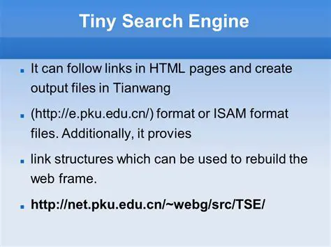 Key Features of Tiny Search Engine