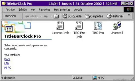 Key Features of TitleBarClock Pro