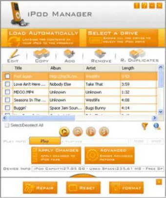 Key Features of TrackZapper iPod Manager