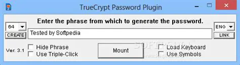 Key Features of TrueCrypt Password Plugin