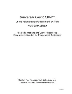 Key Features of Universal Client CRM