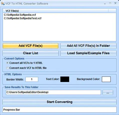 Key Features of VCF to HTML Converter Software