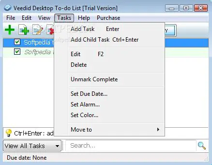 Key Features of Veedid Desktop Task List