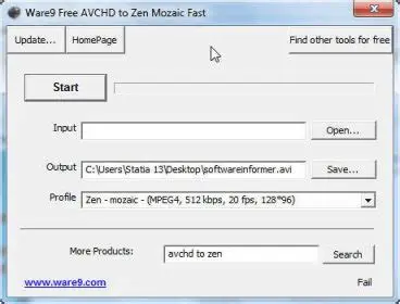 Key Features of Ware9 Free AVCHD to Zen Mozaic Fast
