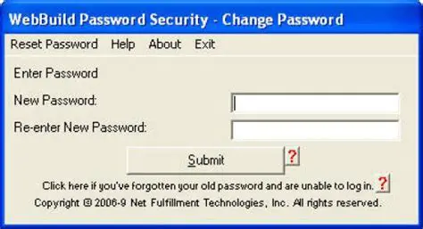 Key Features of WebBuild Password Security