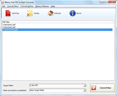 Key Features of Weeny Free PDF to Flash Converter