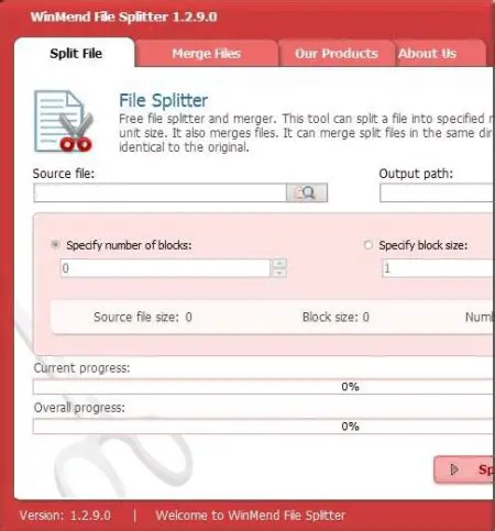 Key Features of WinMend File Splitter