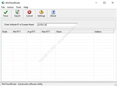 Key Features of WinTraceRoute