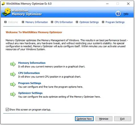 Key Features of WinUtilities Memory Optimizer