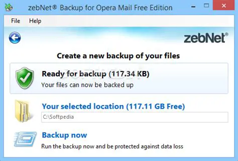 Key Features of zebNet Backup for Opera Browser Free Edition