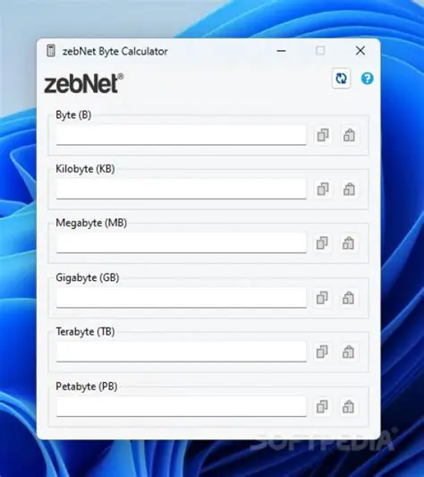 Key Features of zebNet Byte Calculator TNG