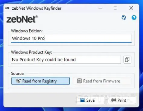 Key Features of zebNet Windows Keyfinder