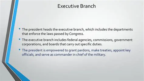 Key Functions of the Executive Branch