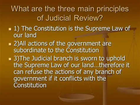 Key Principles of Judicial Review
