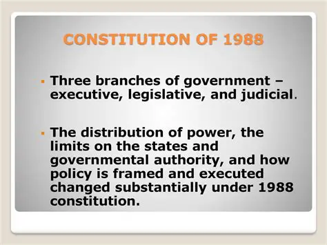 Key Provisions of the 1988 Constitution