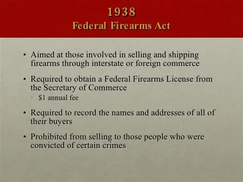 Key Provisions of the Federal Firearms Act of 1938