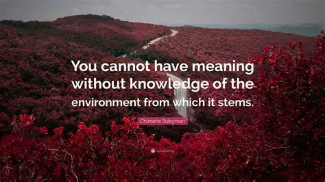 Knowledge of the environment