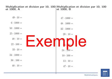La division par multiplication