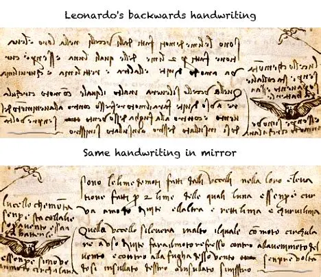 La escritura de Leonardo da Vinci