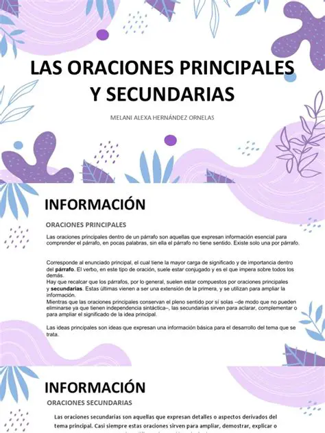 La importancia de las oraciones principales y secundarias