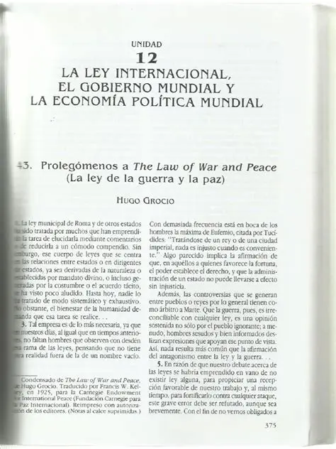 La Ley de la Guerra y la Violencia