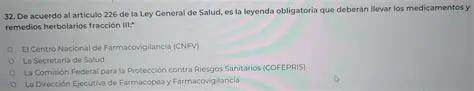La leyenda obligatoria en medicamentos y remedios herbolarios