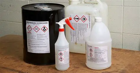 Labeled chemical containers