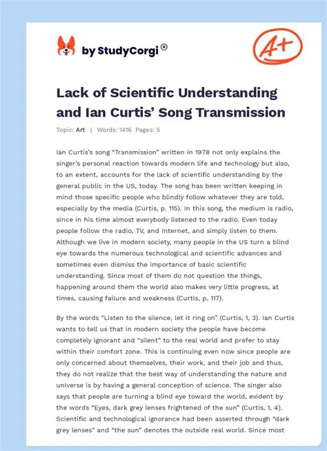 Lack of scientific understanding