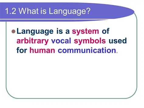Language as a System of Arbitrary Signs and Symbols
