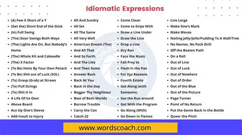 Learn idiomatic expressions